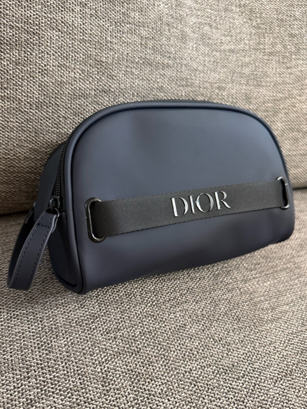 DIOR Men's Toiletry Pouch Travel Bag Navy Blue Authentic Sauvage New